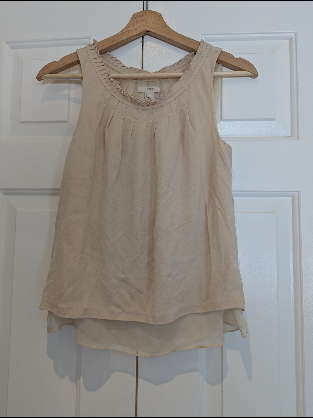 J. Crew Flowy Silk Sleeveless Cami Top Blouse Vest Minimalist Fairy Capsule S